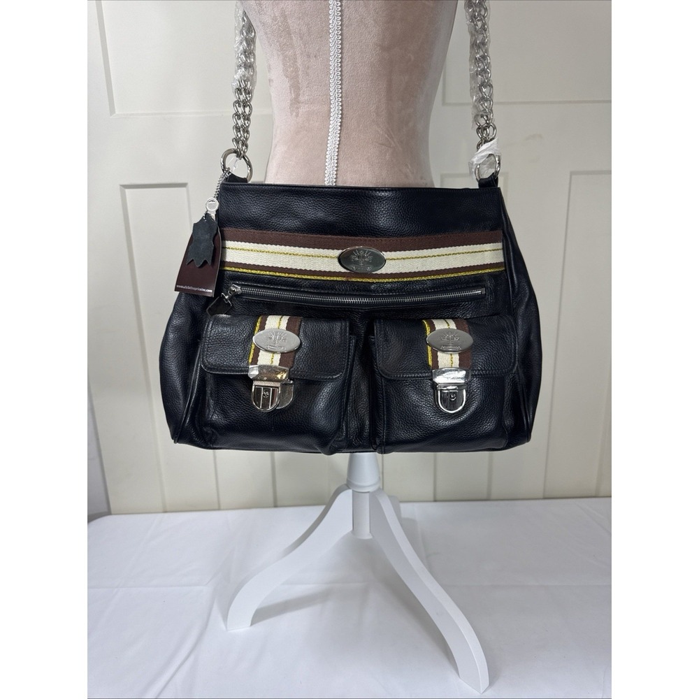 Christine Price Large Supple Black‎ Leather Shoulder Bag Luxurious Timeless